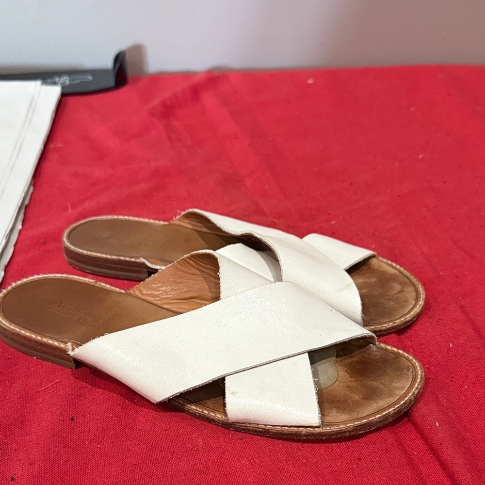 Anthology Cream Slide Sandals